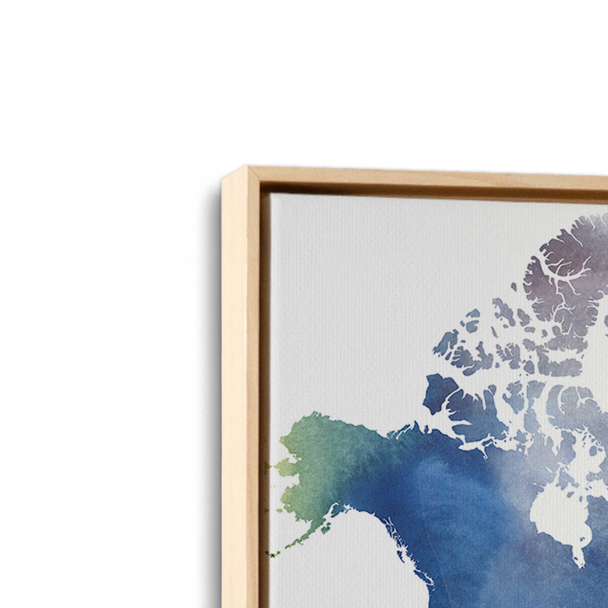 [Color:American Maple], Picture of art in a American Maple frame at an angle