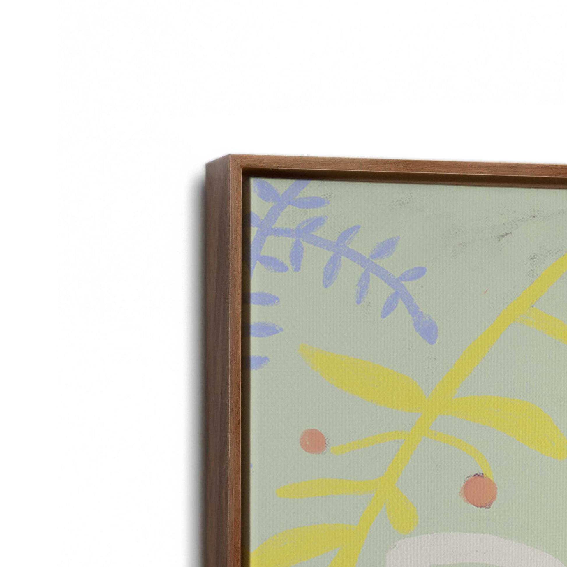 [Color:Walnut], Picture of art in a Walnut frame at an angle