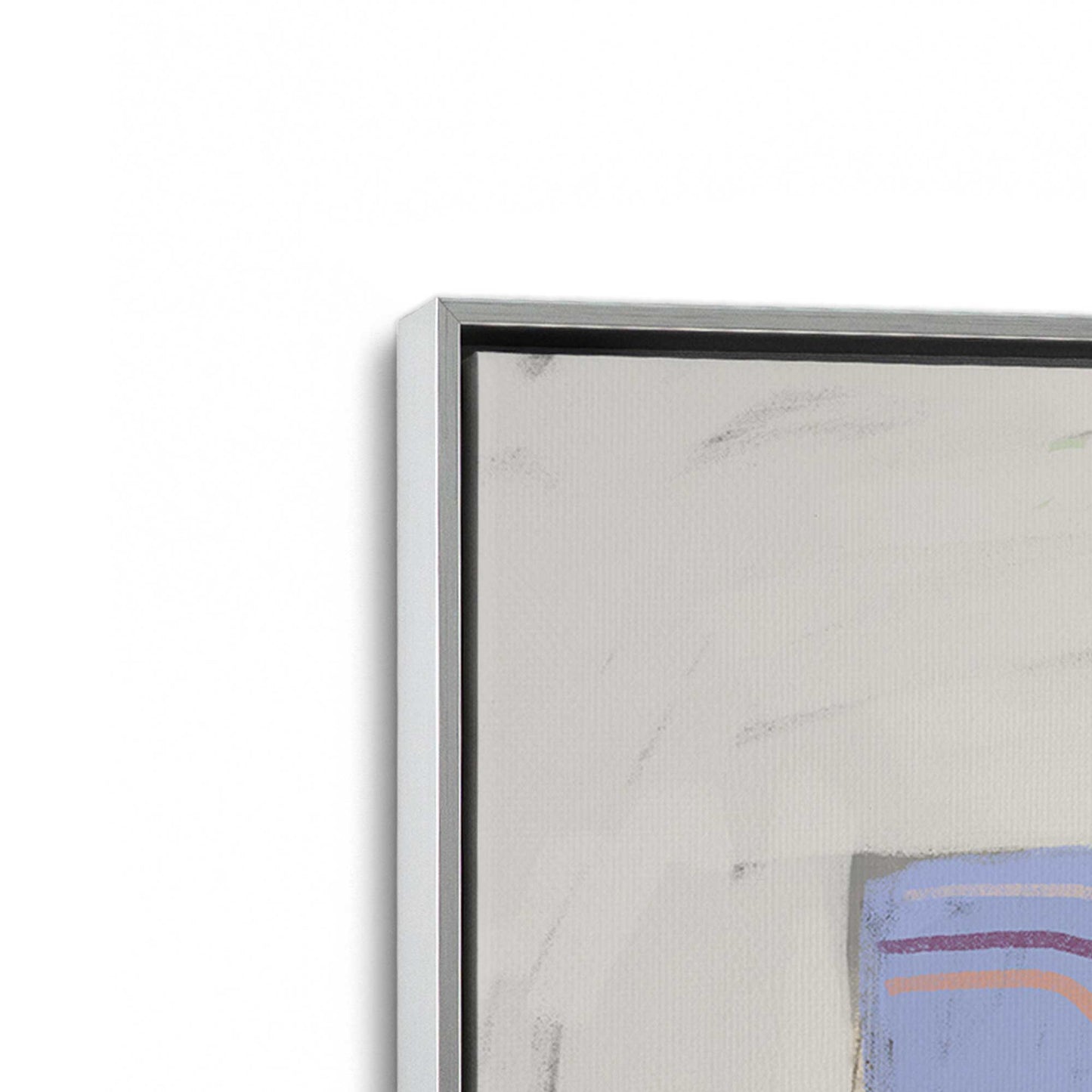 [Color:Polished Chrome], Picture of art in a Polished Chrome frame at an angle