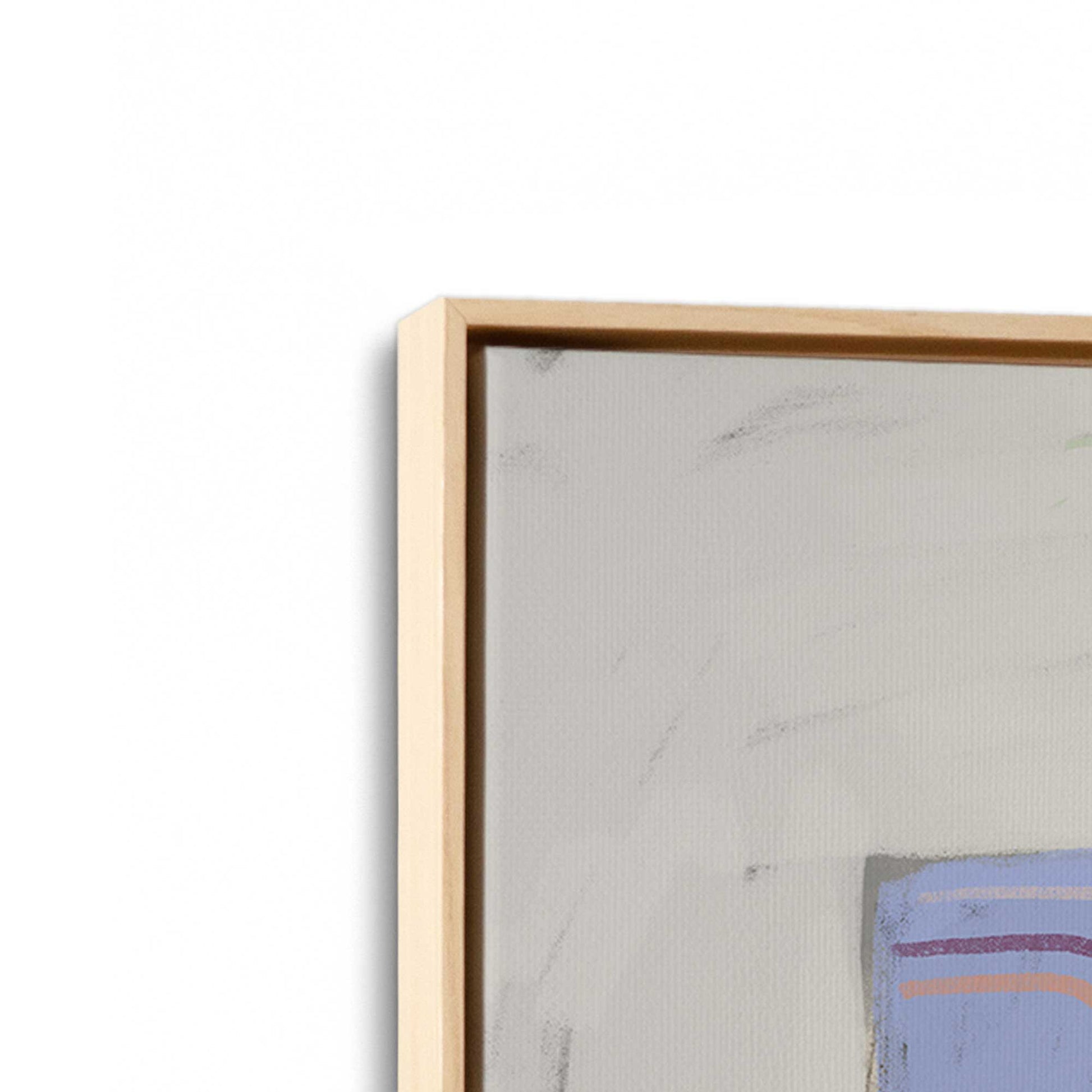 [Color:American Maple], Picture of art in a American Maple frame at an angle