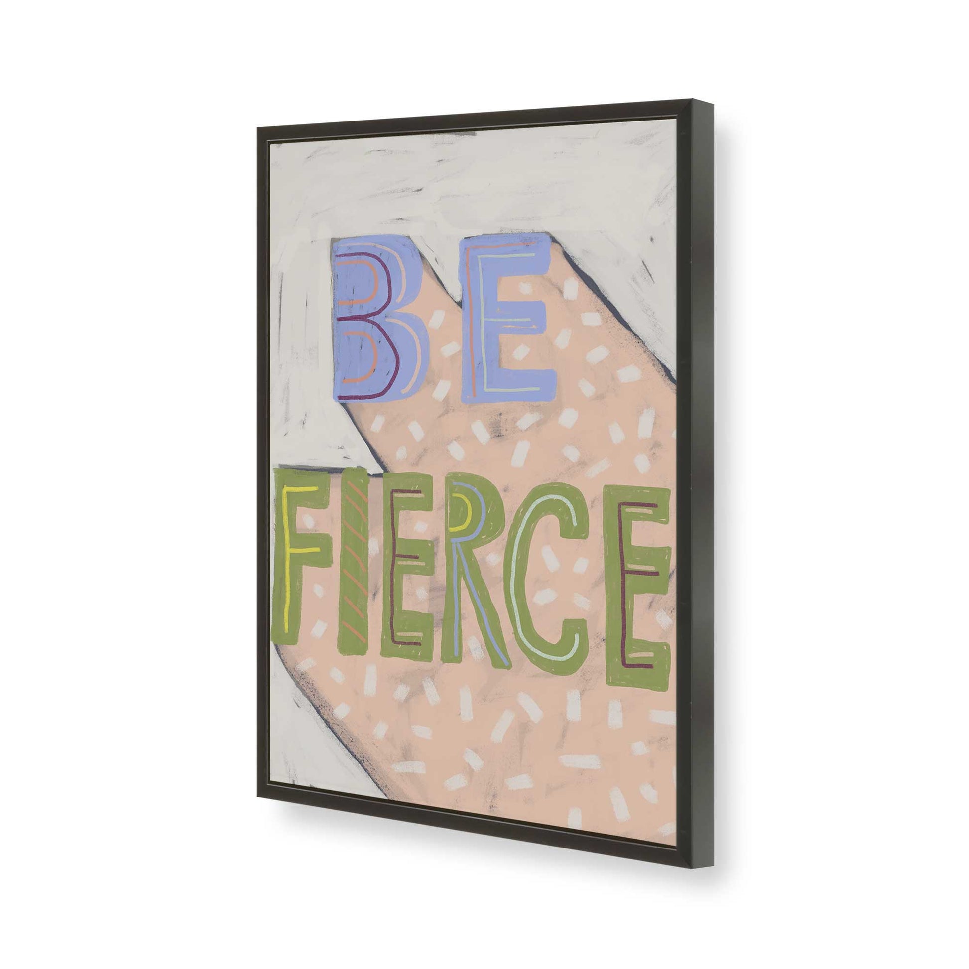[Color:Satin Black], Picture of art in a Satin Black frame of the corner