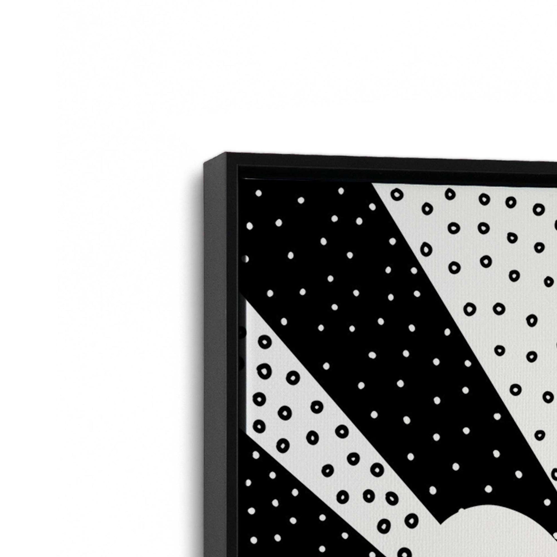 [Color:Satin Black], Picture of art in a Satin Black frame at an angle