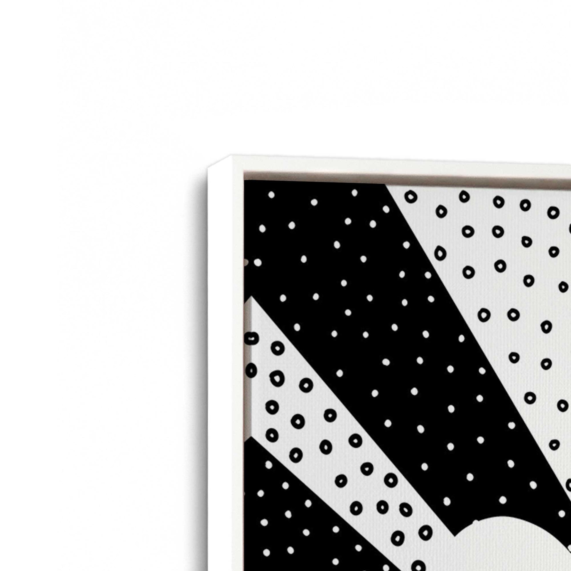 [Color:Opaque White], Picture of art in a White frame at an angle