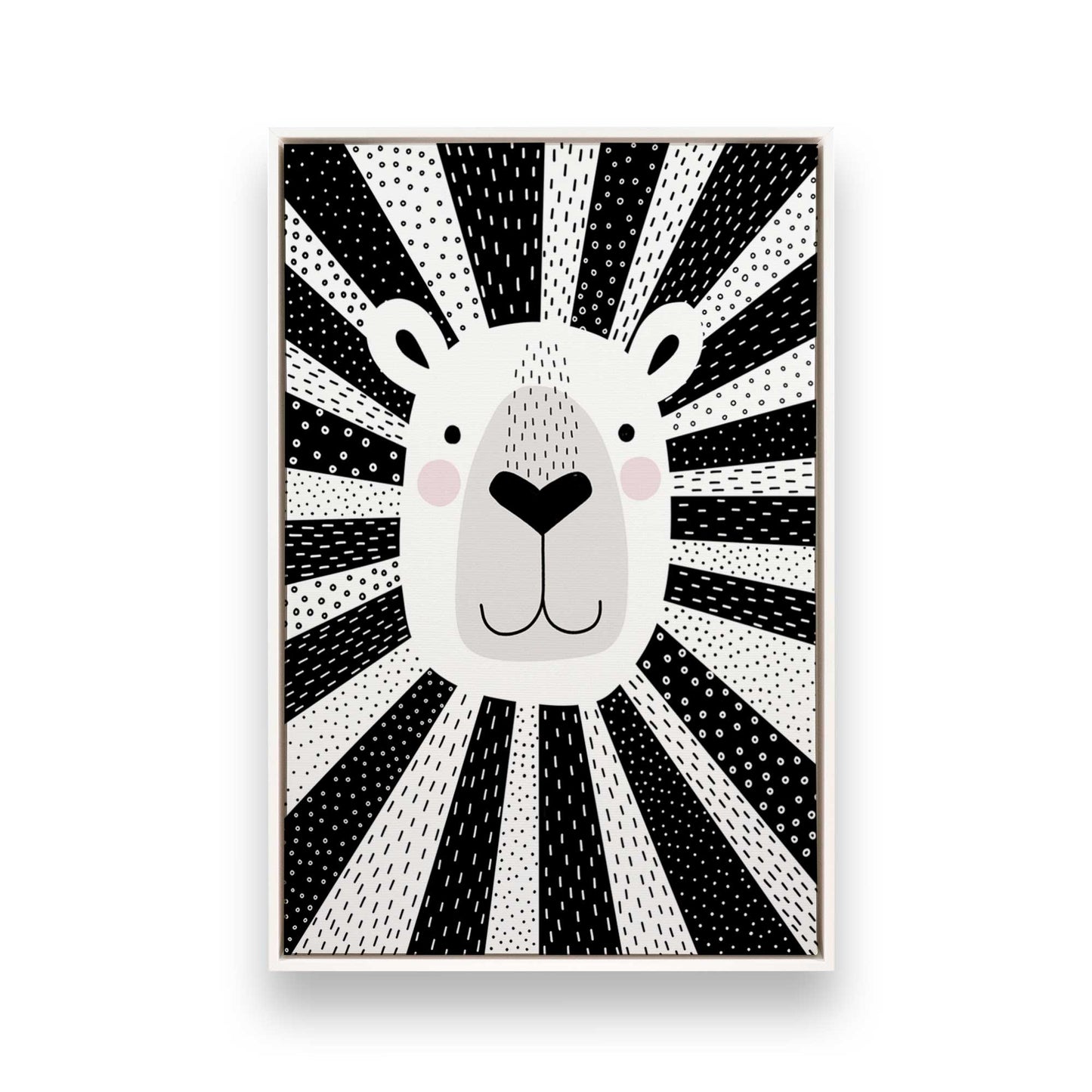 [Color:Opaque White], Picture of art in a White frame