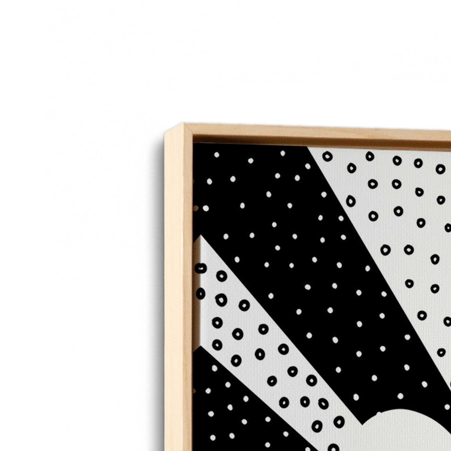 [Color:American Maple], Picture of art in a American Maple frame at an angle