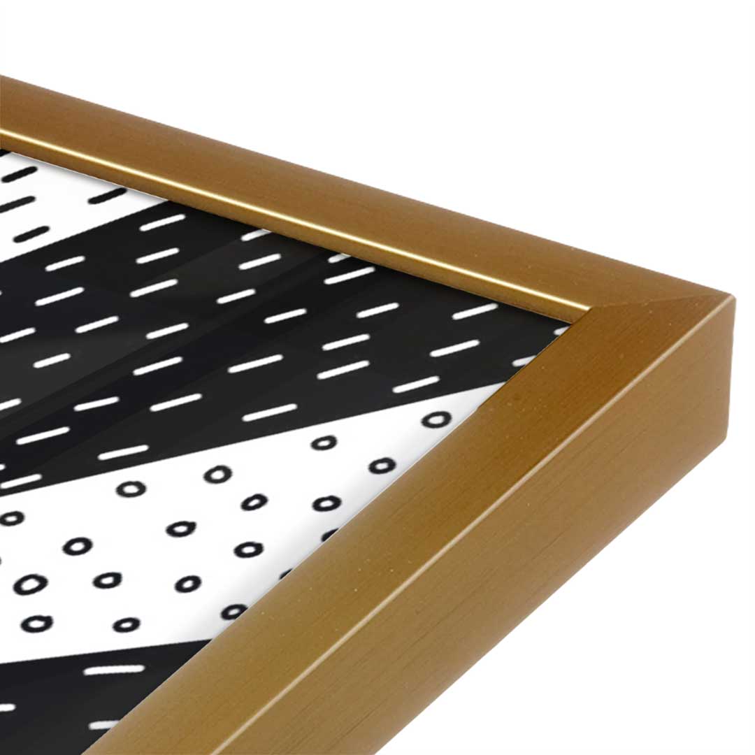 [Color:Polished Gold], Picture of art in a Polished Gold frame at an angle