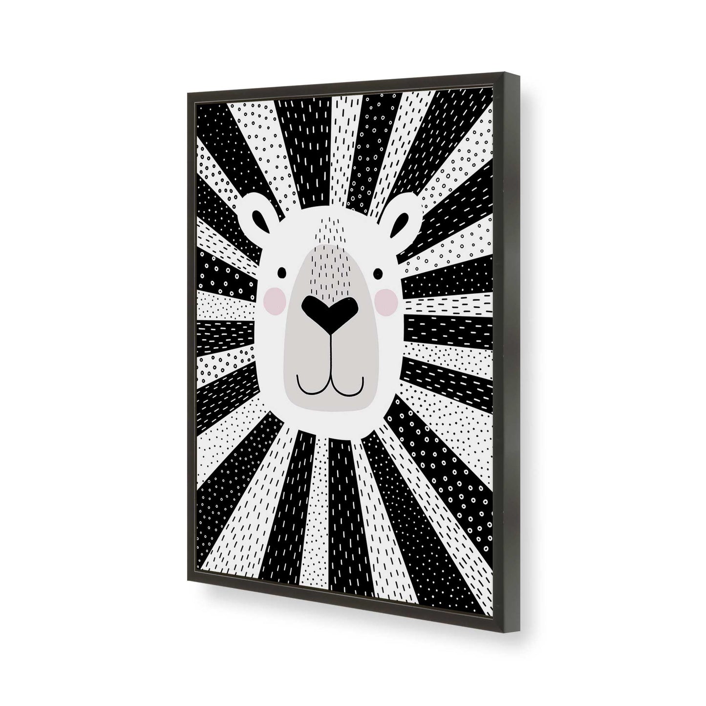 [Color:Satin Black], Picture of art in a Satin Black frame of the corner
