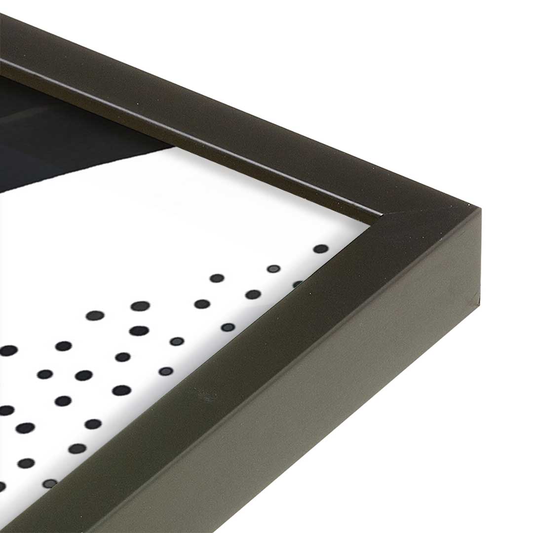 [Color:Satin Black], Picture of art in a Satin Black frame at an angle