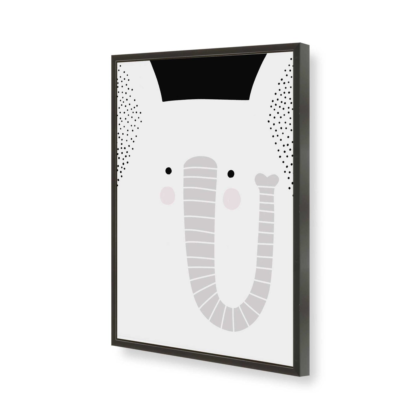 [Color:Satin Black], Picture of art in a Satin Black frame of the corner