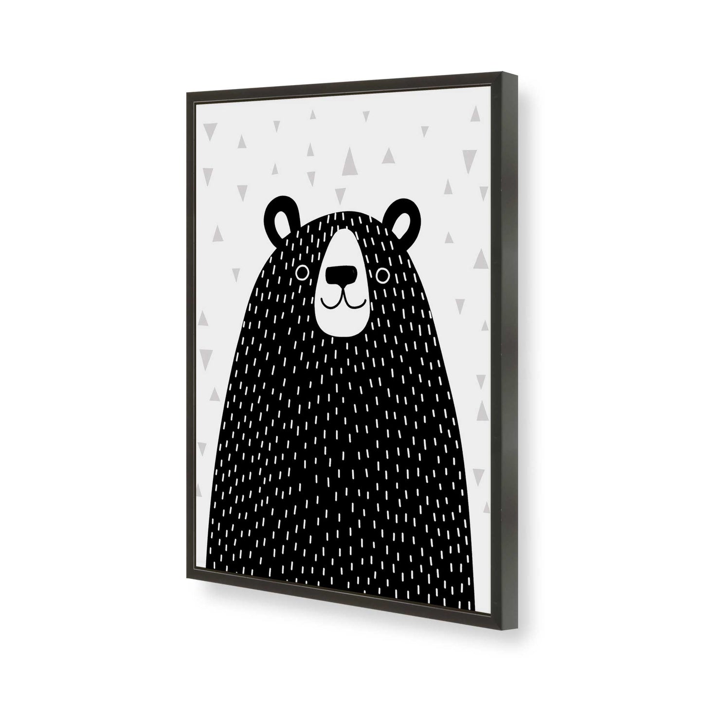 [Color:Satin Black], Picture of art in a Satin Black frame of the corner