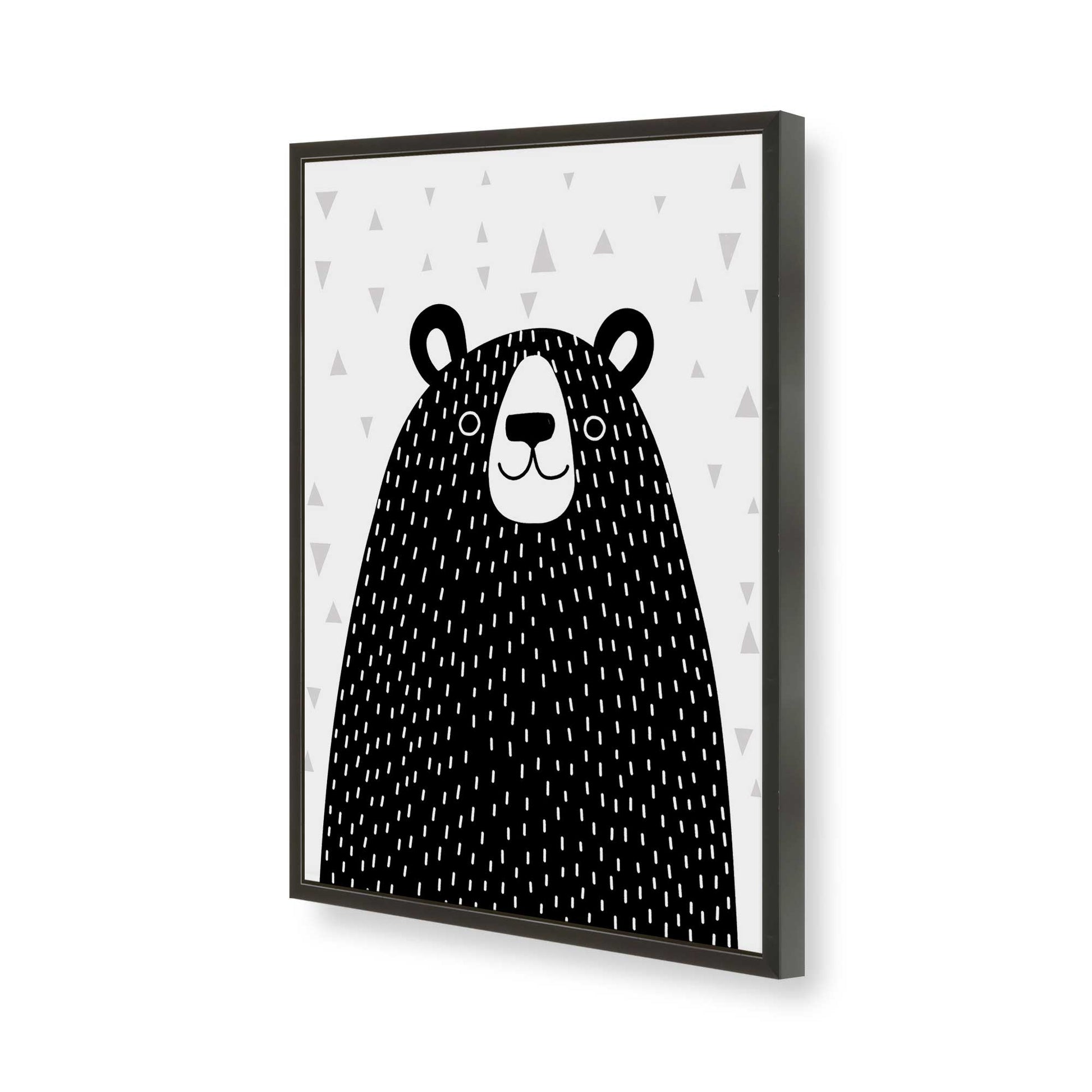 [Color:Satin Black], Picture of art in a Satin Black frame of the corner
