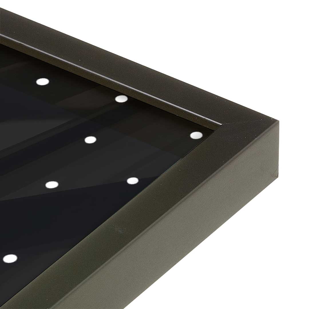 [Color:Satin Black], Picture of art in a Satin Black frame at an angle