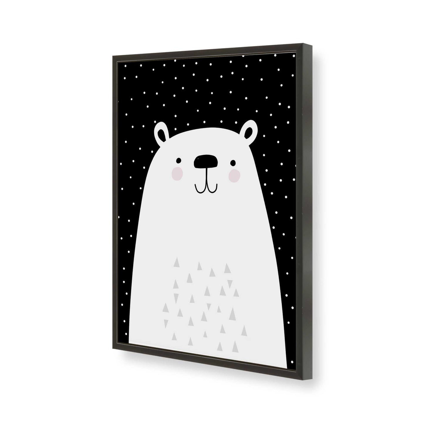 [Color:Satin Black], Picture of art in a Satin Black frame of the corner