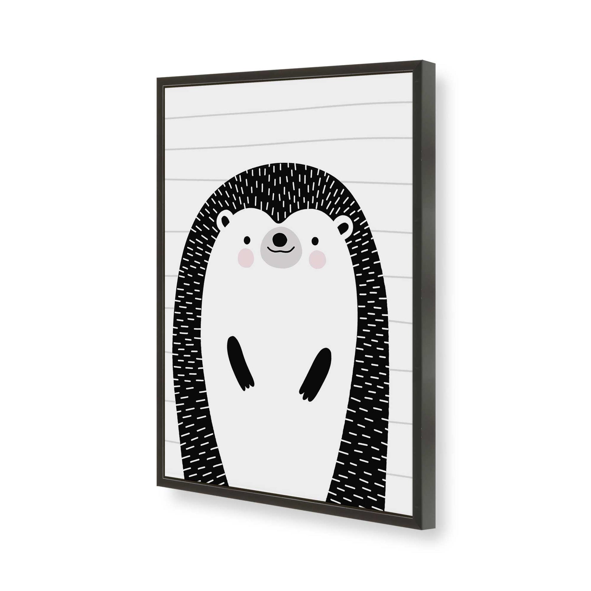 [Color:Satin Black], Picture of art in a Satin Black frame of the corner