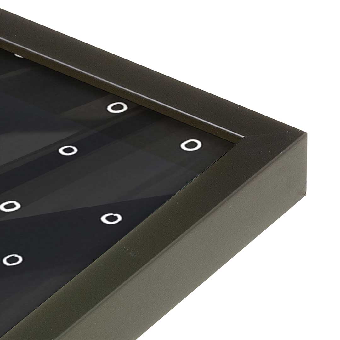 [Color:Satin Black], Picture of art in a Satin Black frame at an angle