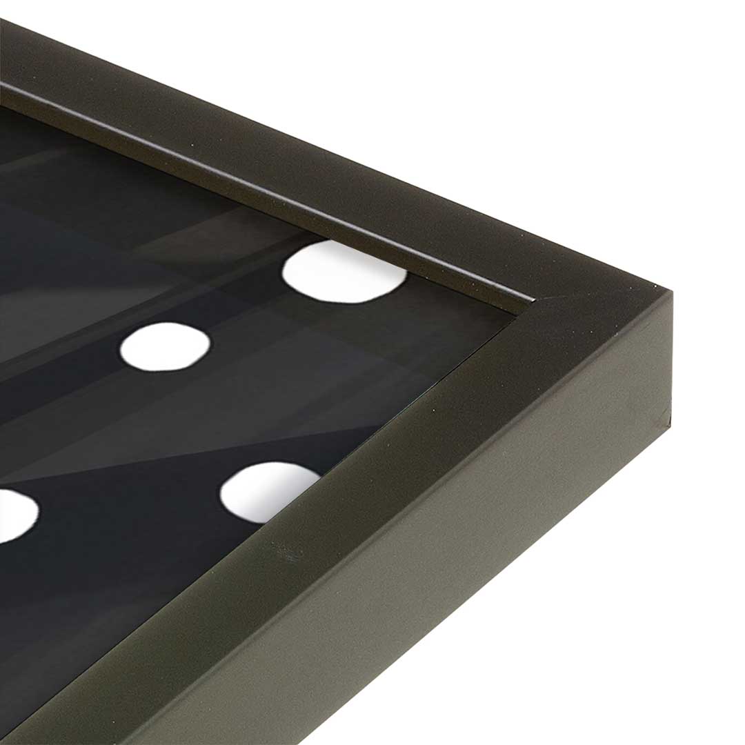 [Color:Satin Black], Picture of art in a Satin Black frame at an angle