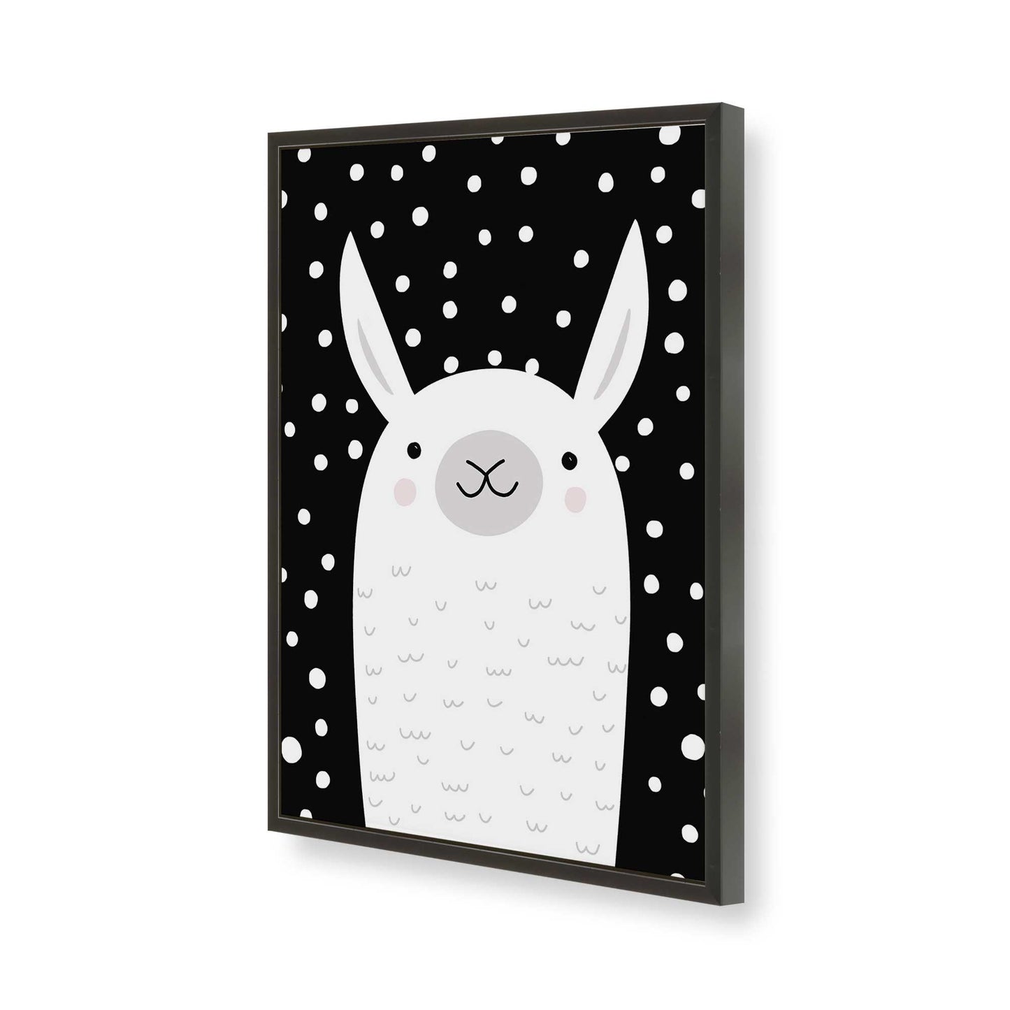 [Color:Satin Black], Picture of art in a Satin Black frame of the corner