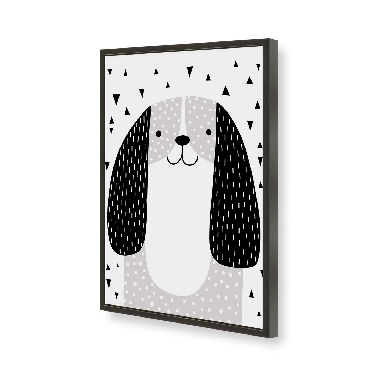 [Color:Satin Black], Picture of art in a Satin Black frame of the corner