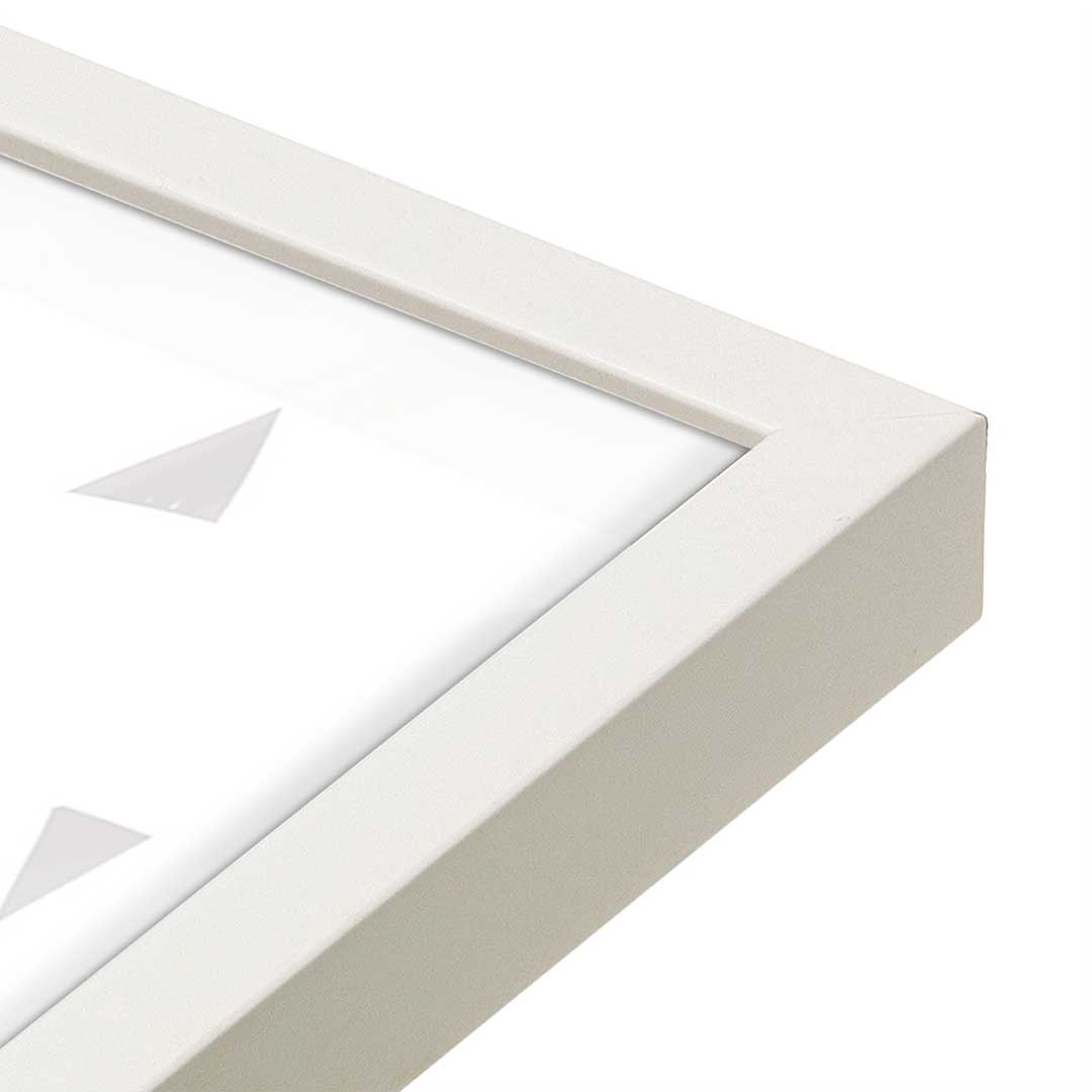 [Color:Opaque White], Picture of art in a Opaque White frame at an angle