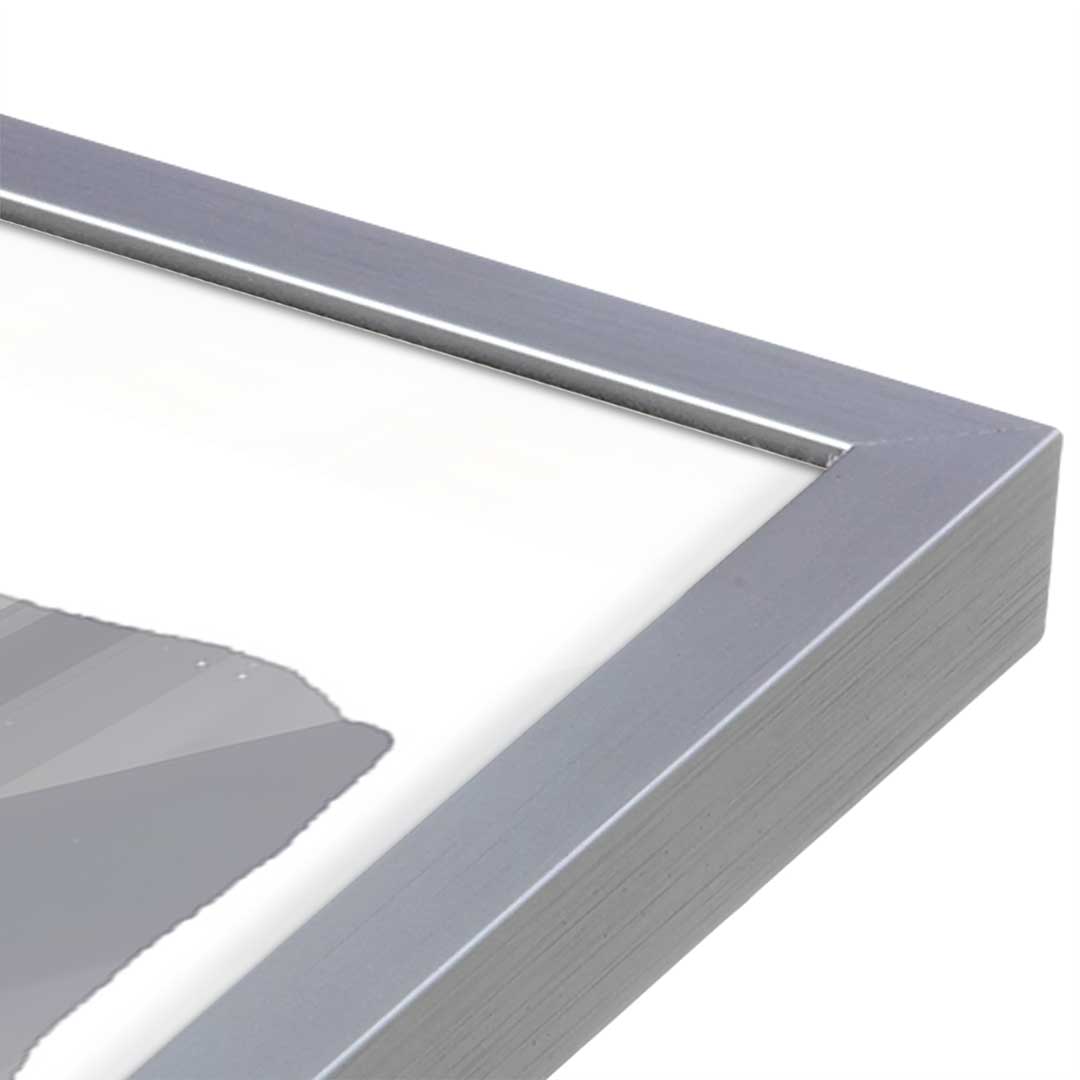 [Color:Polished Chrome], Picture of art in a Polished Chrome frame at an angle