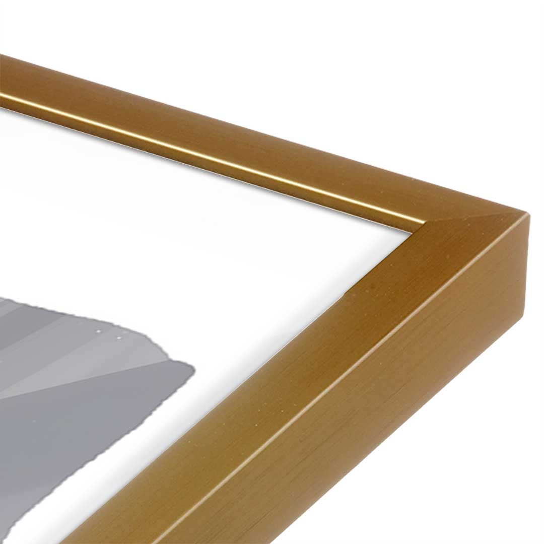 [Color:Polished Gold], Picture of art in a Polished Gold frame at an angle