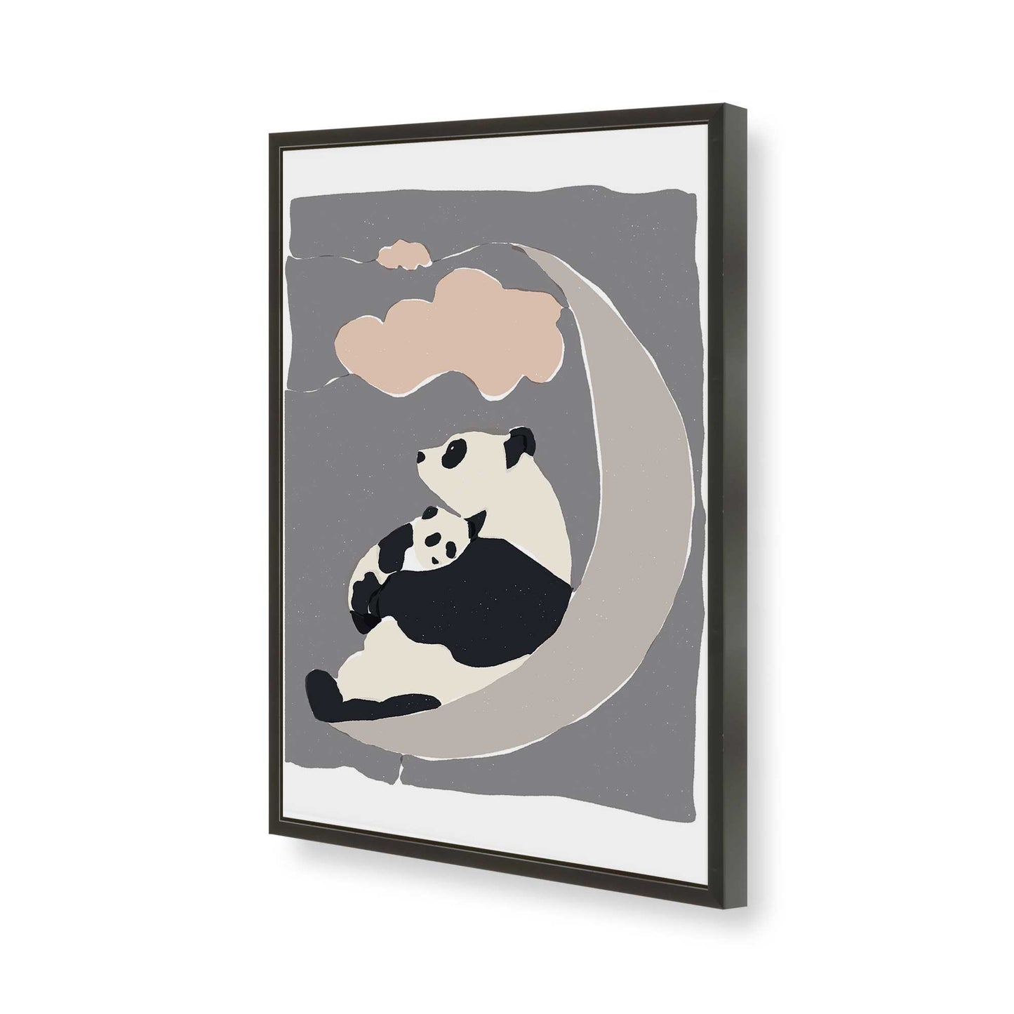 [Color:Satin Black], Picture of art in a Satin Black frame of the corner