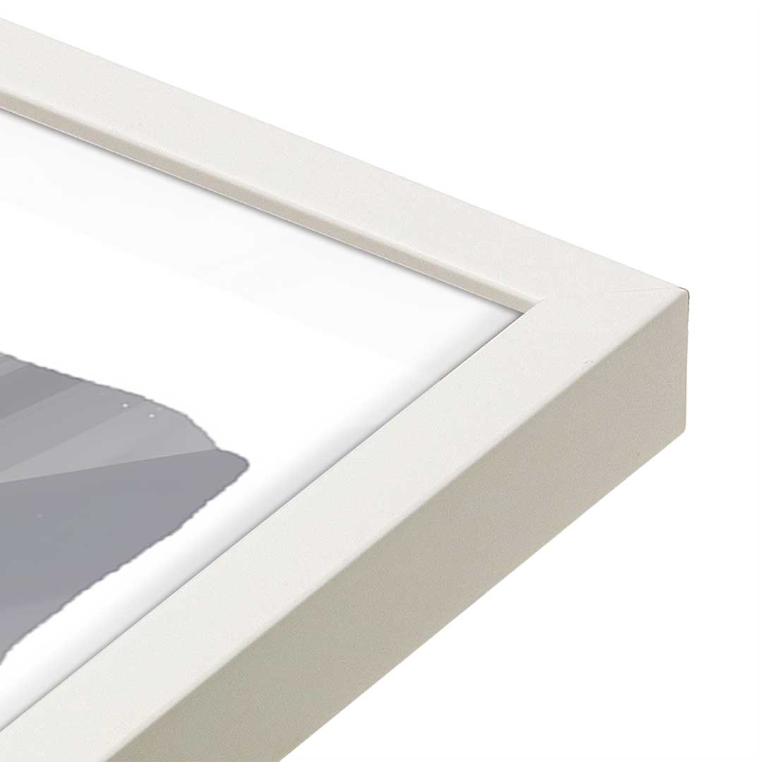 [Color:Opaque White], Picture of art in a Opaque White frame at an angle