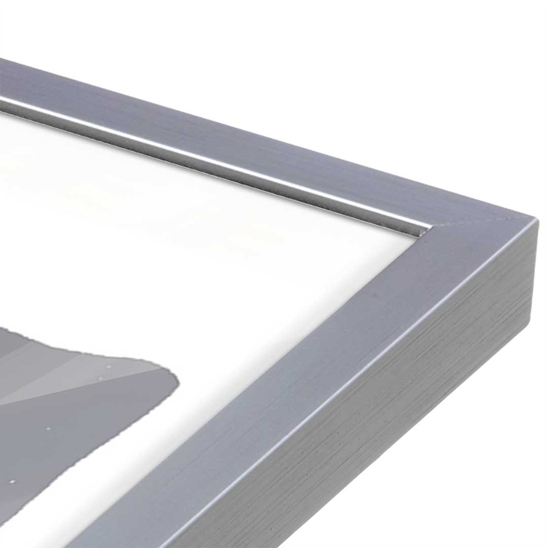 [Color:Polished Chrome], Picture of art in a Polished Chrome frame at an angle