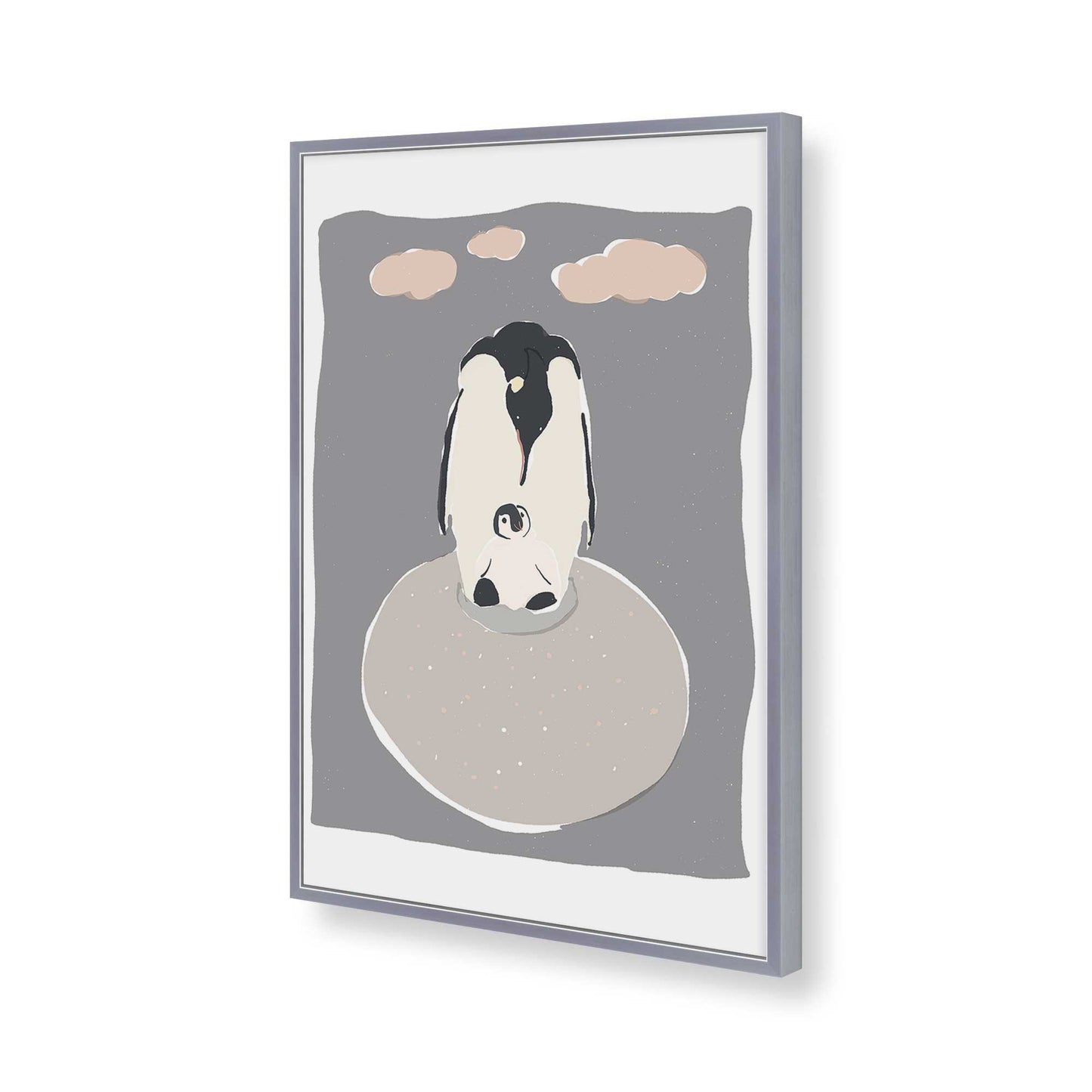 [Color:Polished Chrome], Picture of art in a Polished Chrome frame of the corner