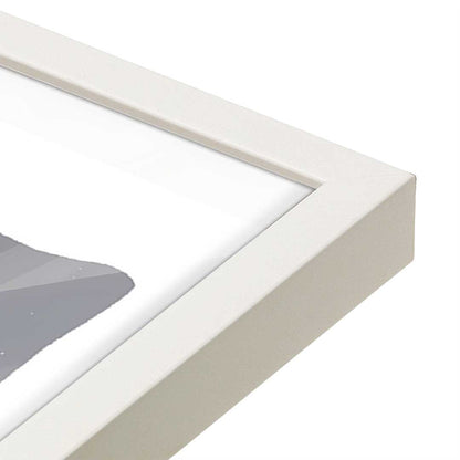 [Color:Opaque White], Picture of art in a Opaque White frame at an angle