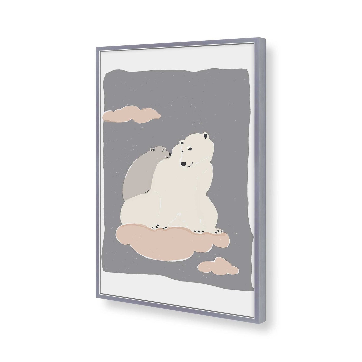 [Color:Polished Chrome], Picture of art in a Polished Chrome frame of the corner