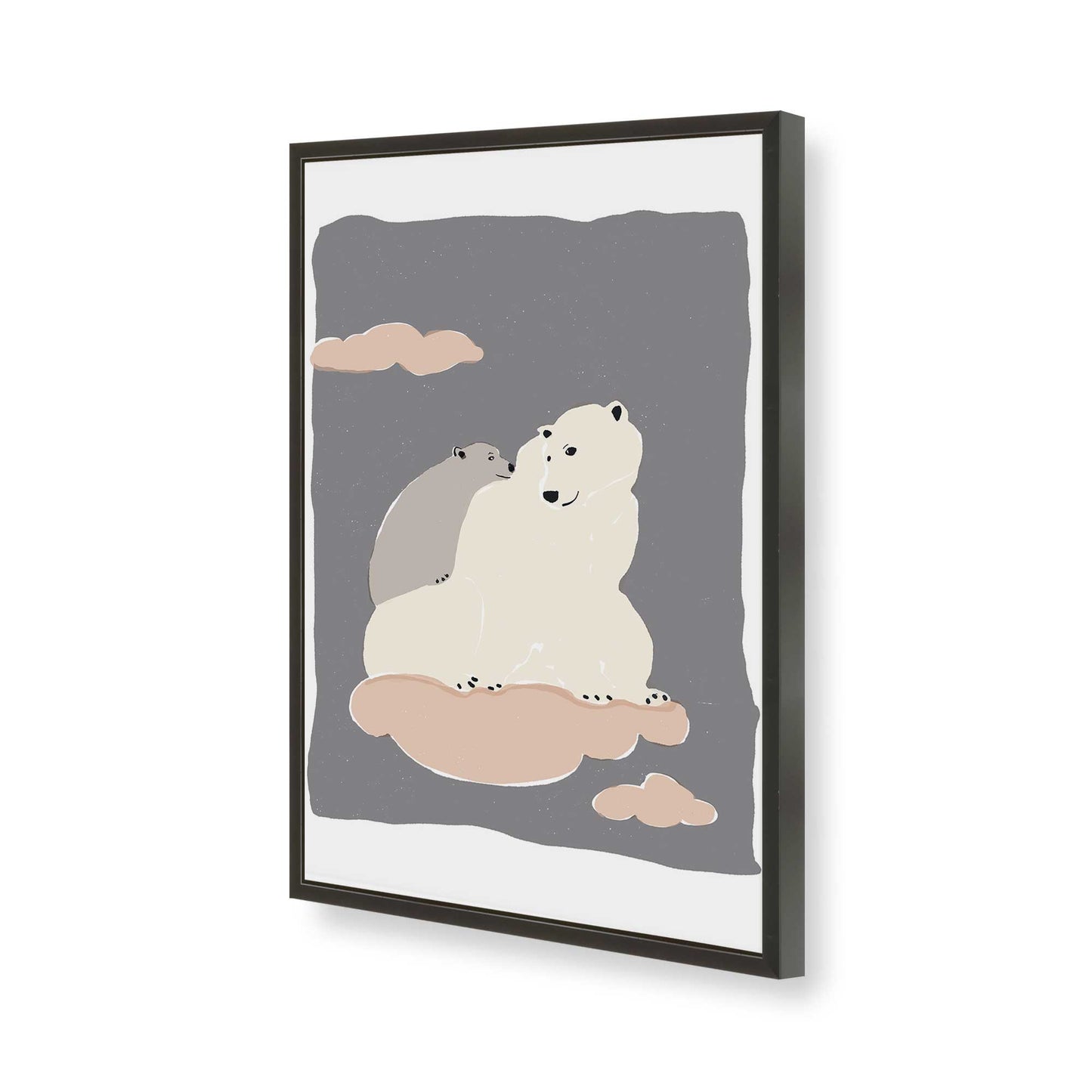[Color:Satin Black], Picture of art in a Satin Black frame of the corner