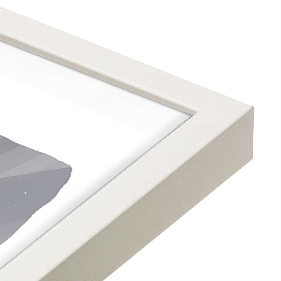 [Color:Opaque White], Picture of art in a Opaque White frame at an angle