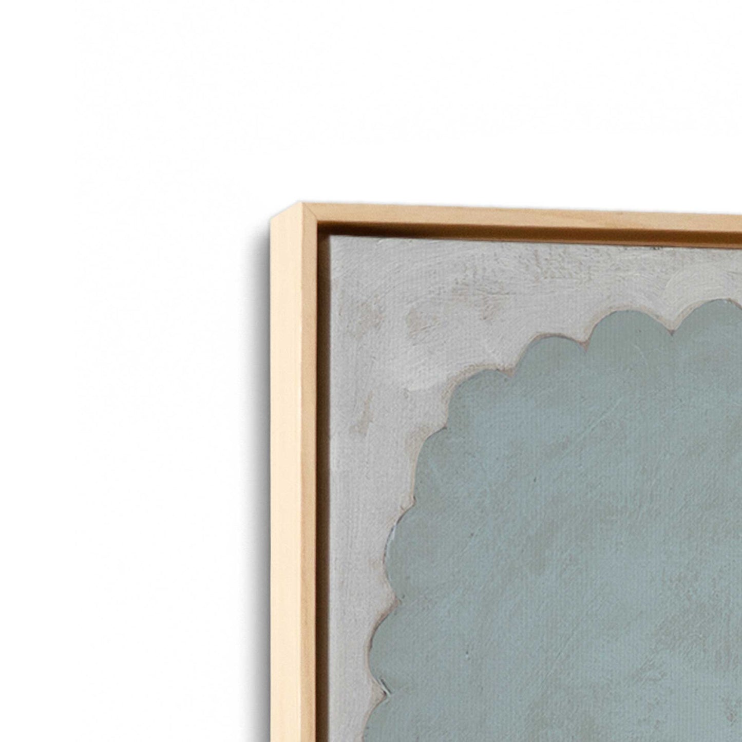 [Color:American Maple], Picture of art in a American Maple frame at an angle