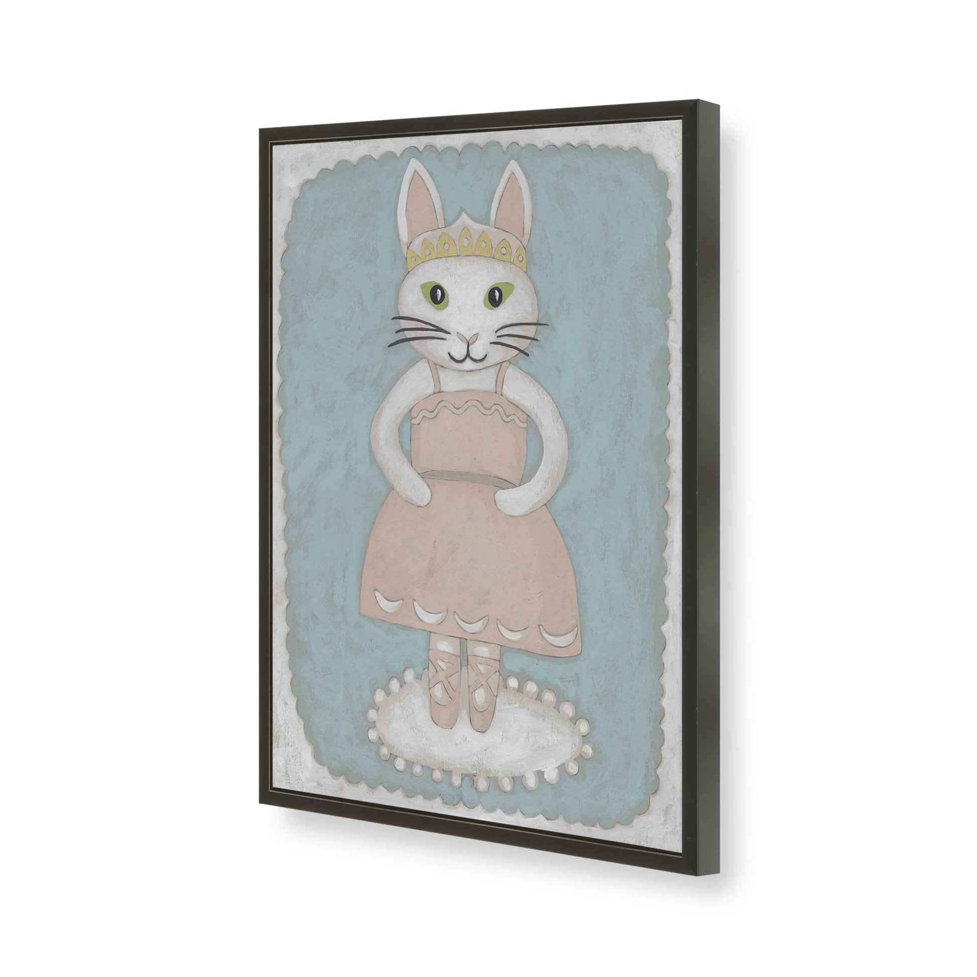 [Color:Satin Black], Picture of art in a Satin Black frame of the corner