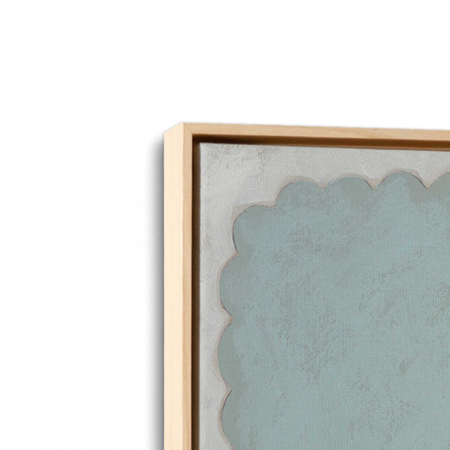 [Color:American Maple], Picture of art in a American Maple frame at an angle