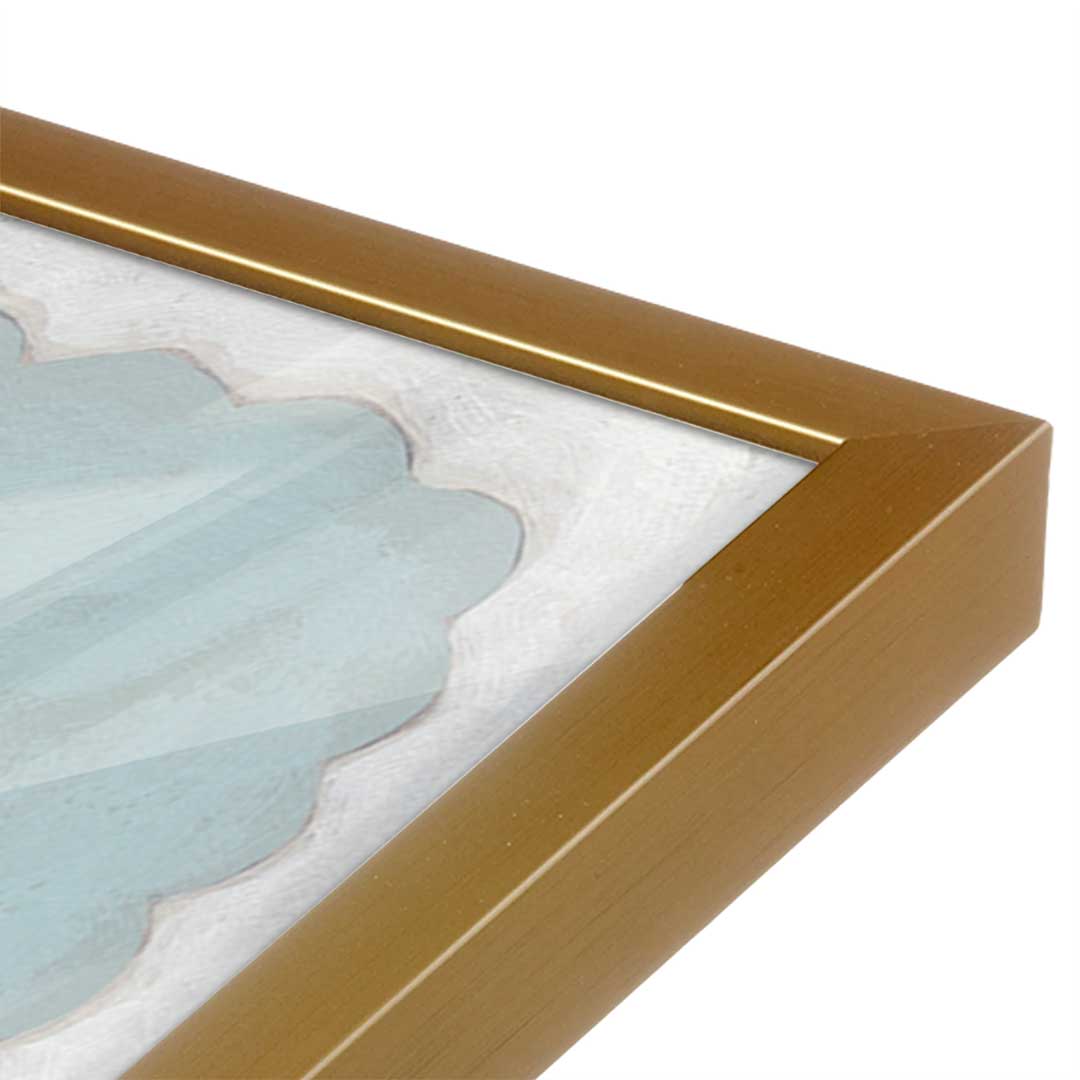 [Color:Polished Gold], Picture of art in a Polished Gold frame at an angle