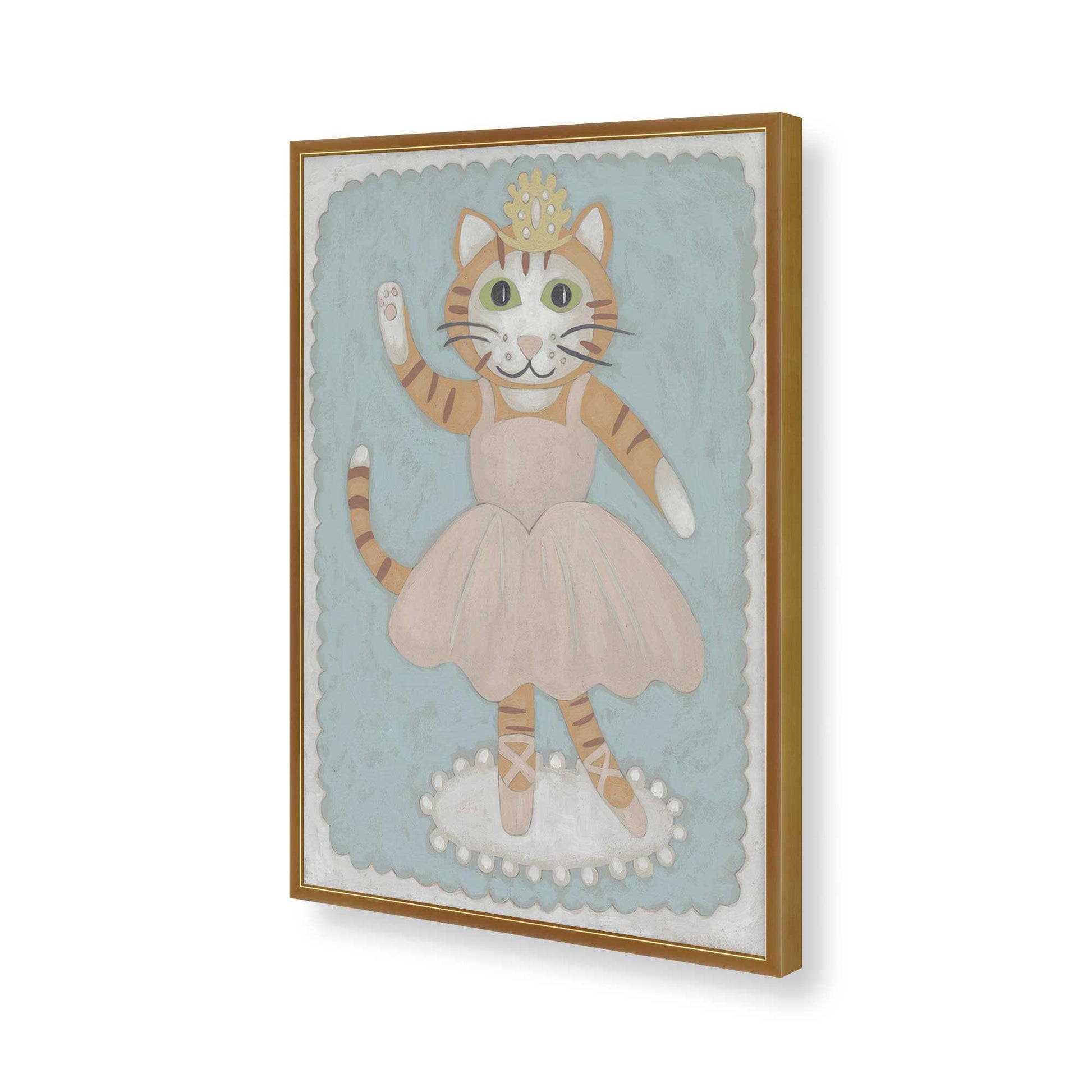 [Color:Polished Gold], Picture of art in a Polished Gold frame of the corner