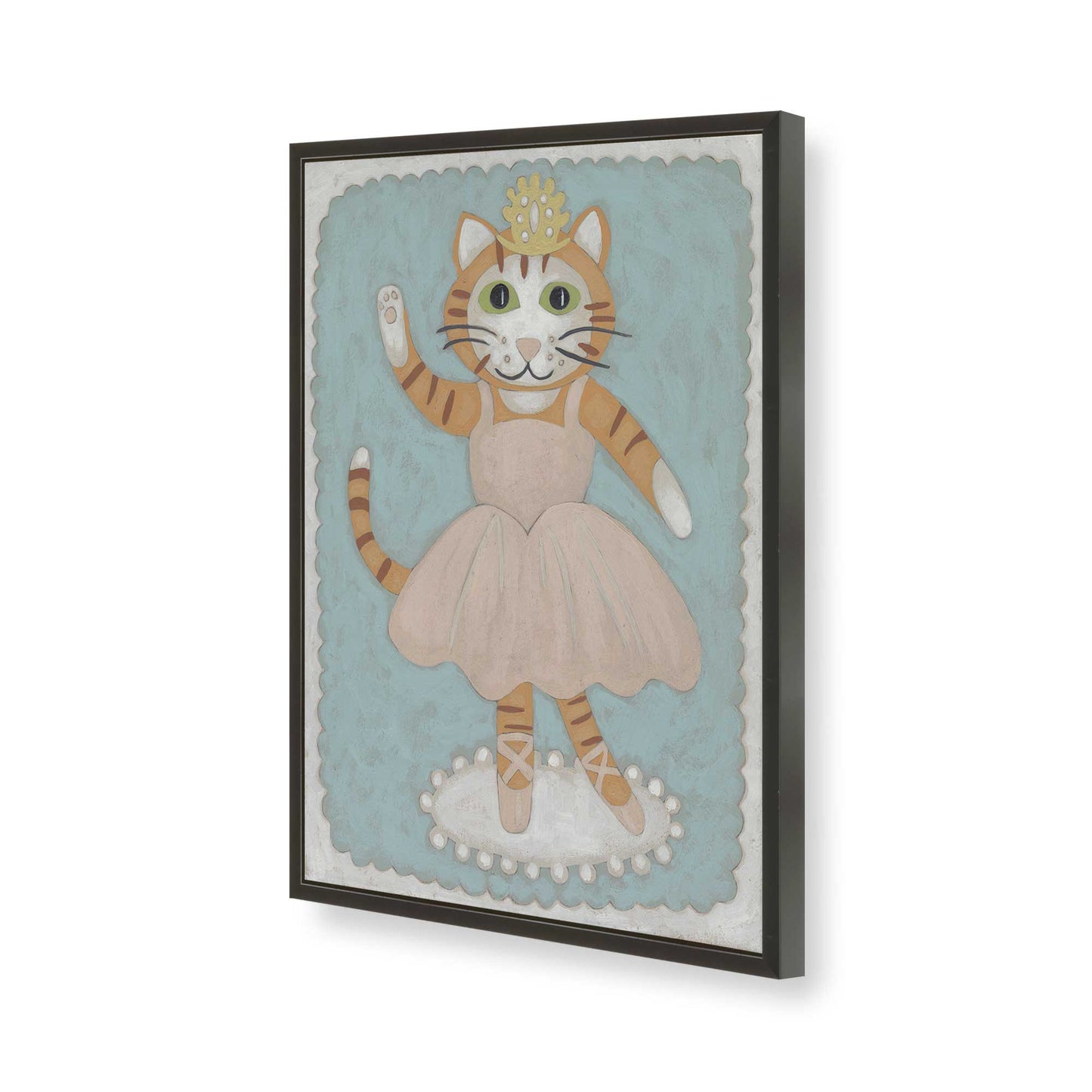 [Color:Satin Black], Picture of art in a Satin Black frame of the corner