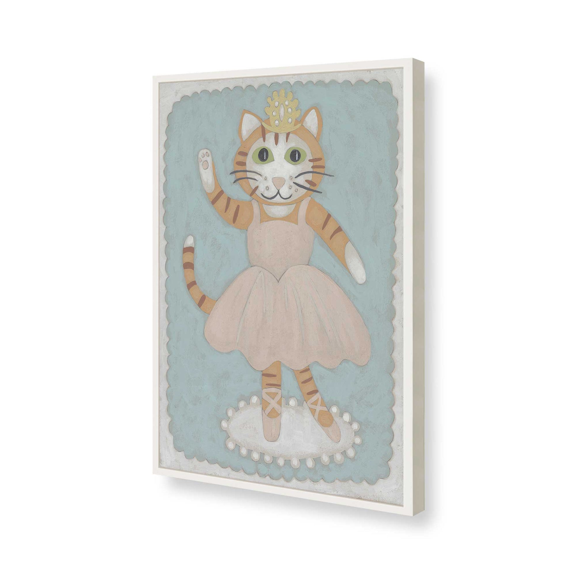 [Color:Opaque White], Picture of art in a Opaque White frame of the corner