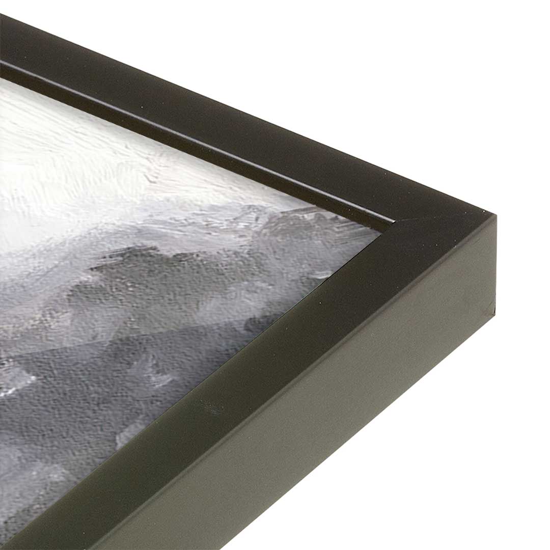 [Color:Satin Black], Picture of art in a Satin Black frame at an angle