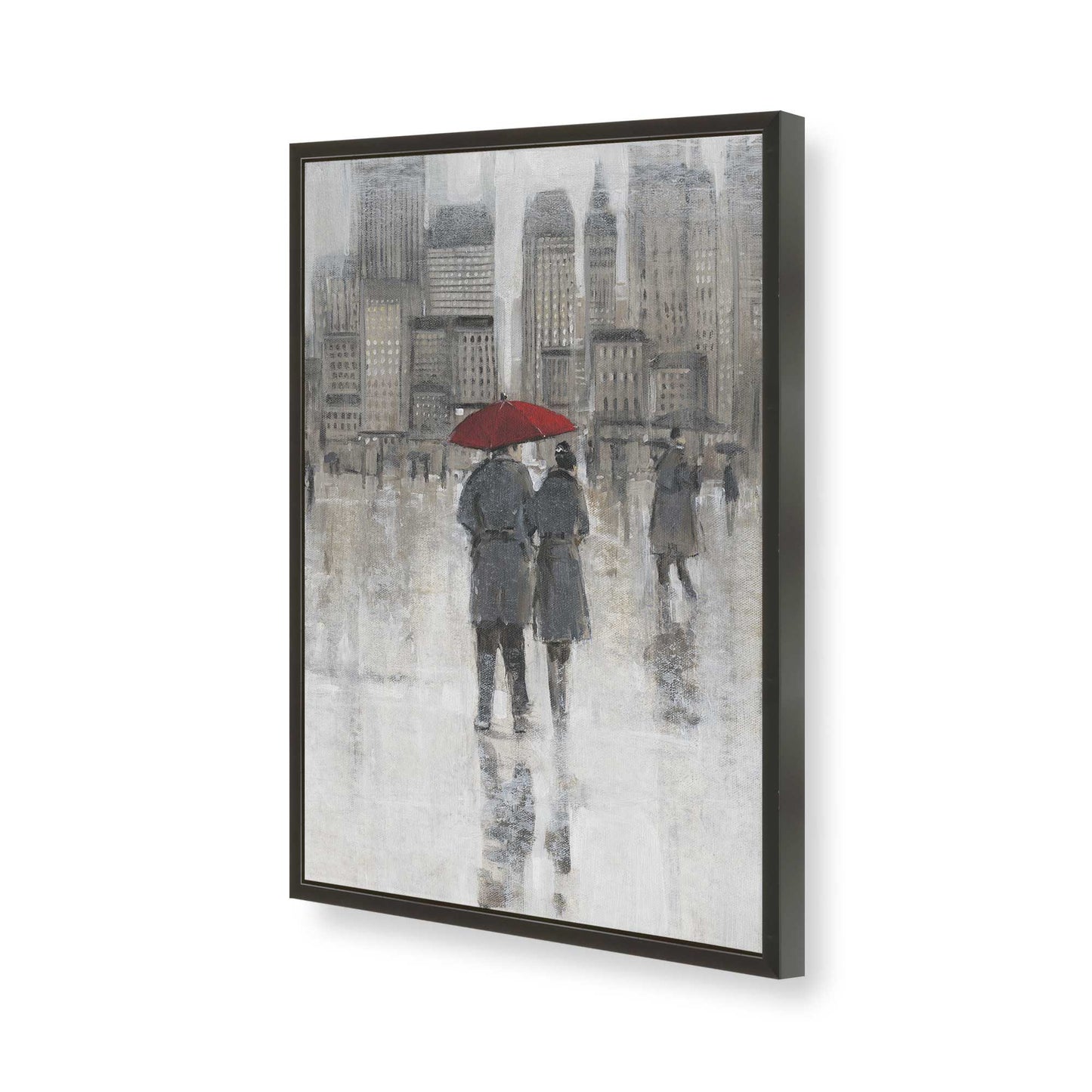 [Color:Satin Black], Picture of art in a Satin Black frame of the corner