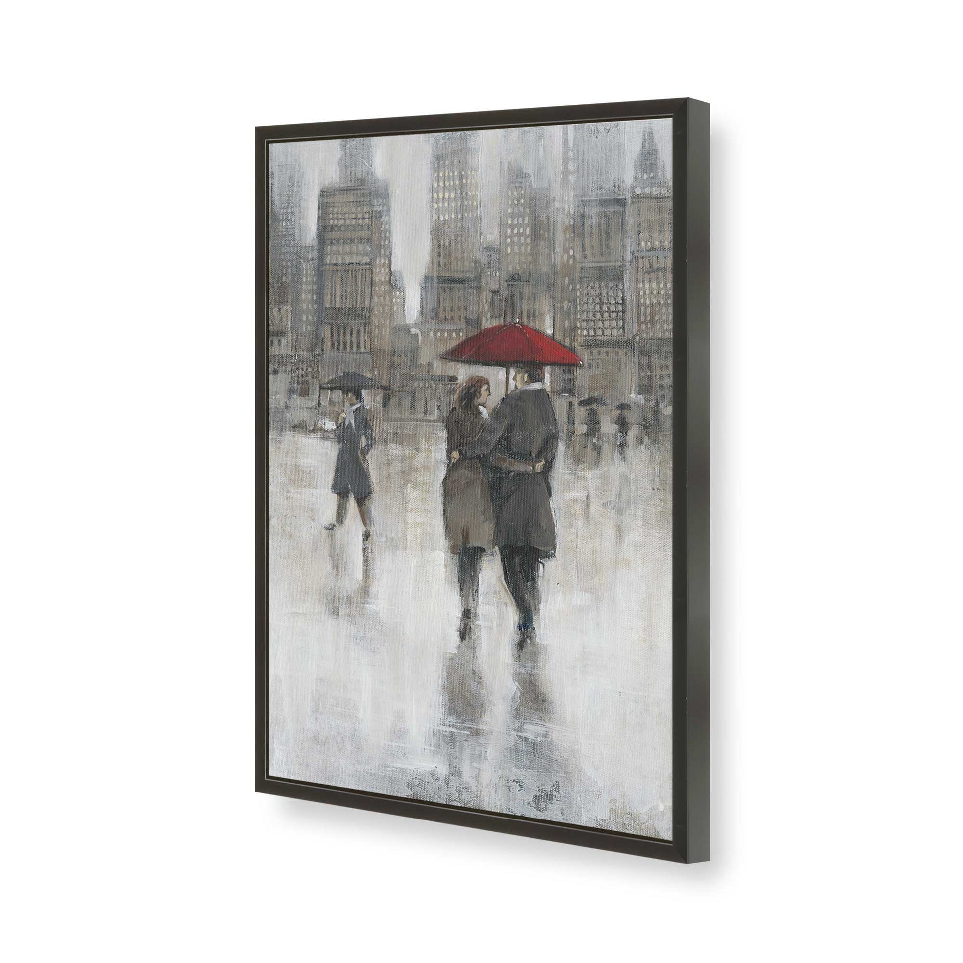 [Color:Satin Black], Picture of art in a Satin Black frame of the corner