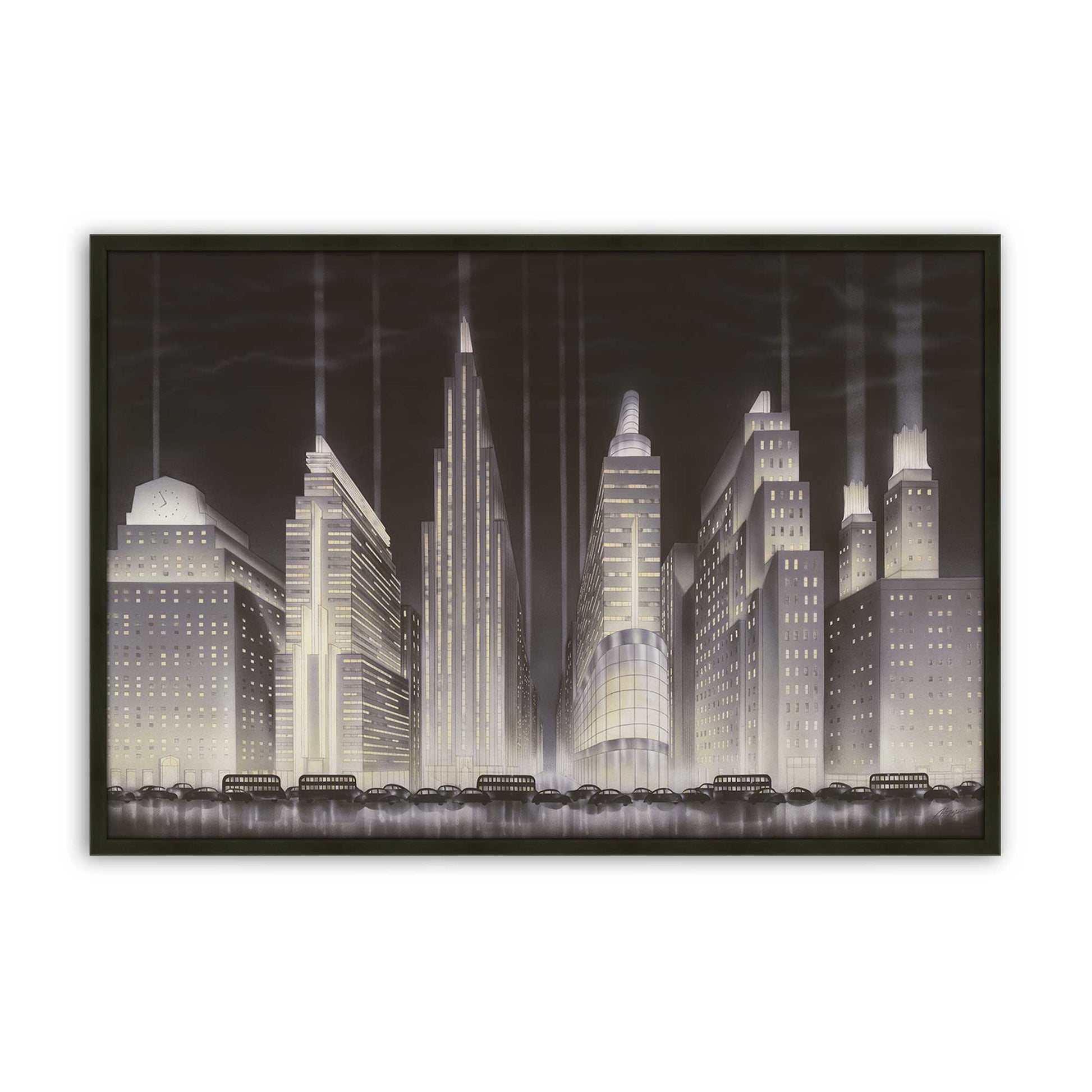 [Color:Satin Black], Picture of art in a Satin Black frame