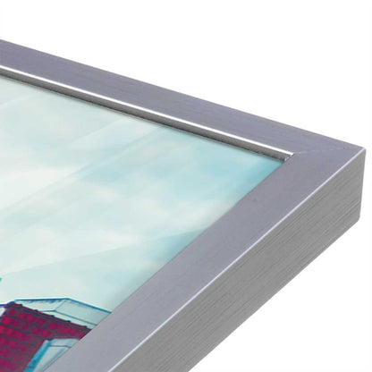 [Color:Polished Chrome], Picture of art in a Polished Chrome frame at an angle