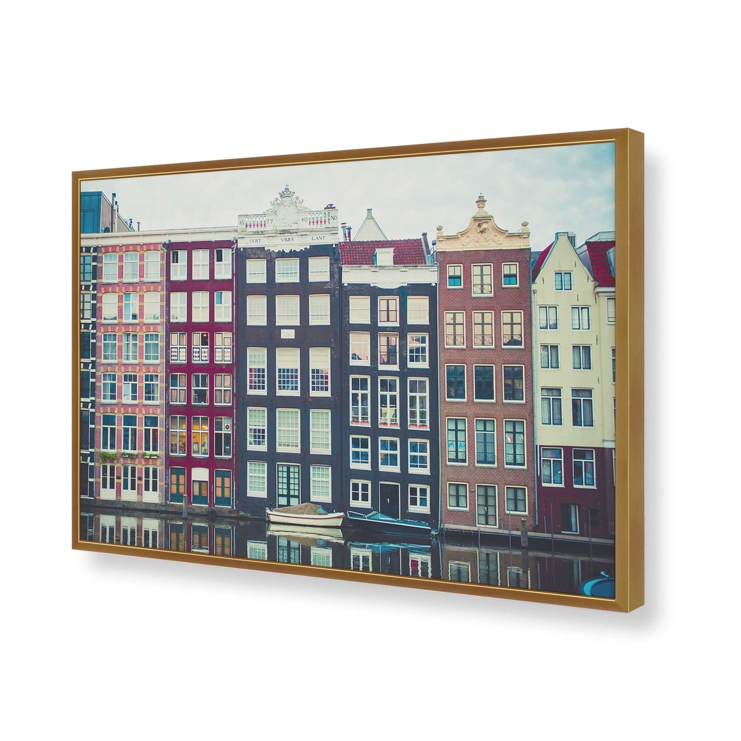 [Color:Polished Gold], Picture of art in a Polished Gold frame of the corner