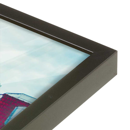 [Color:Satin Black], Picture of art in a Satin Black frame at an angle