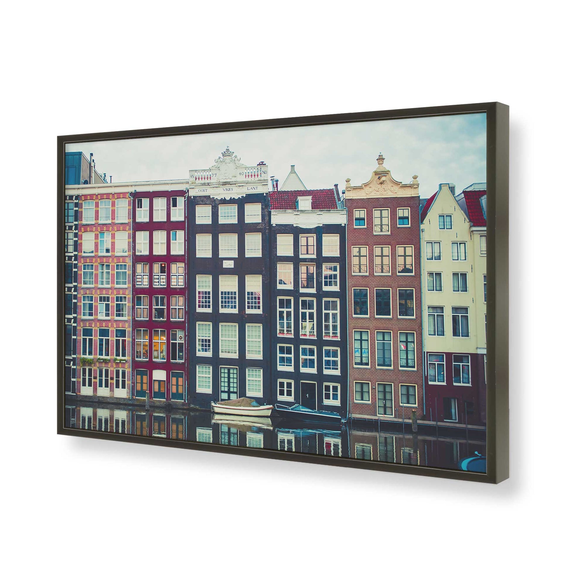 [Color:Satin Black], Picture of art in a Satin Black frame of the corner
