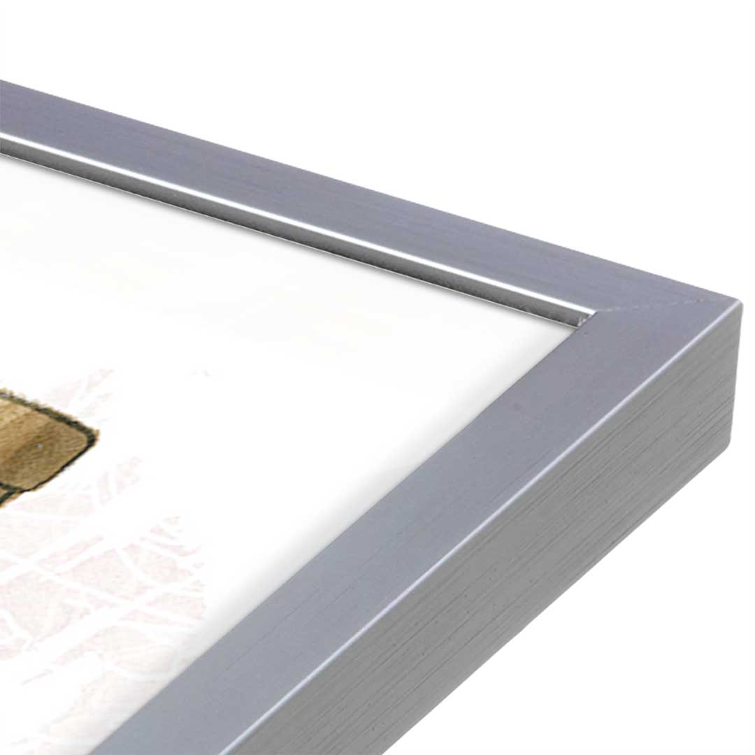 [Color:Polished Chrome], Picture of art in a Polished Chrome frame at an angle