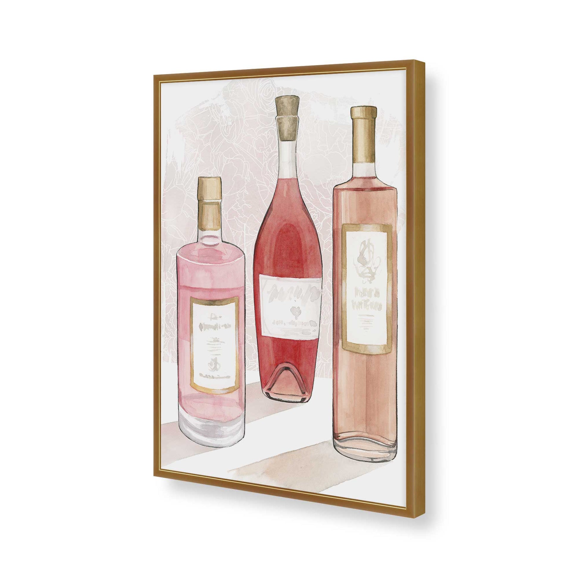 [Color:Polished Gold], Picture of art in a Polished Gold frame of the corner